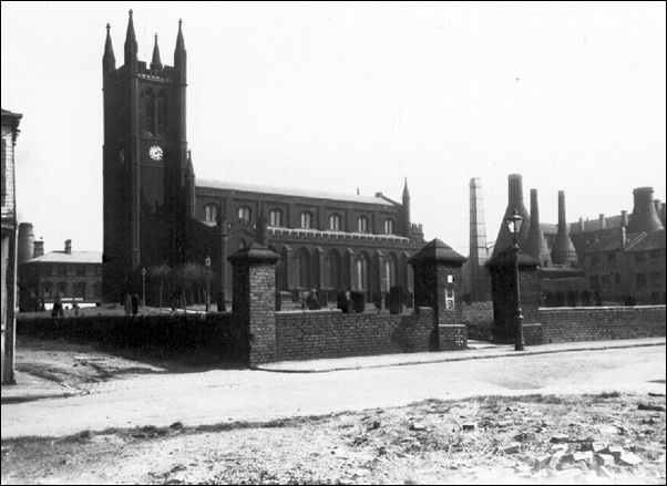 The church of St. James-the-Less from Normcot Road, Longton