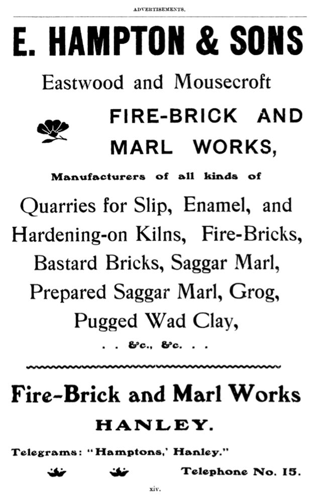 E. Hampton & Sons, Eastwood and Mousecroft Fire-Brick and Marl Works