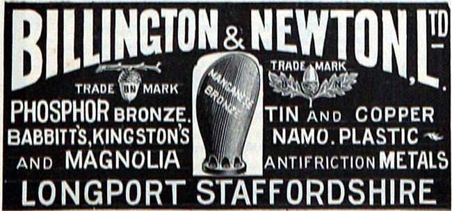 Billington and  Newton Ltd - Manganese Bronze manufacturers