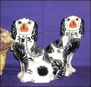 pair of Staffordshire dogs