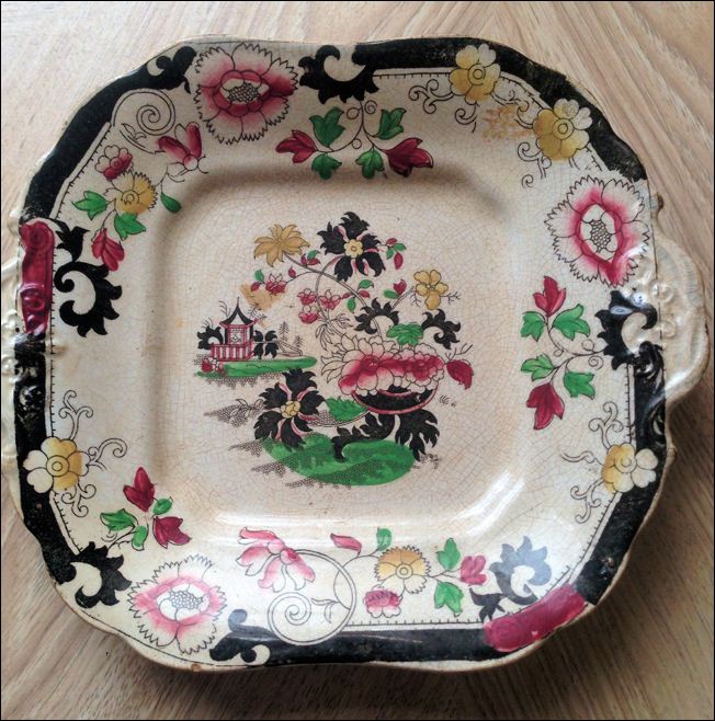 J & W Pratt hand decorated plate