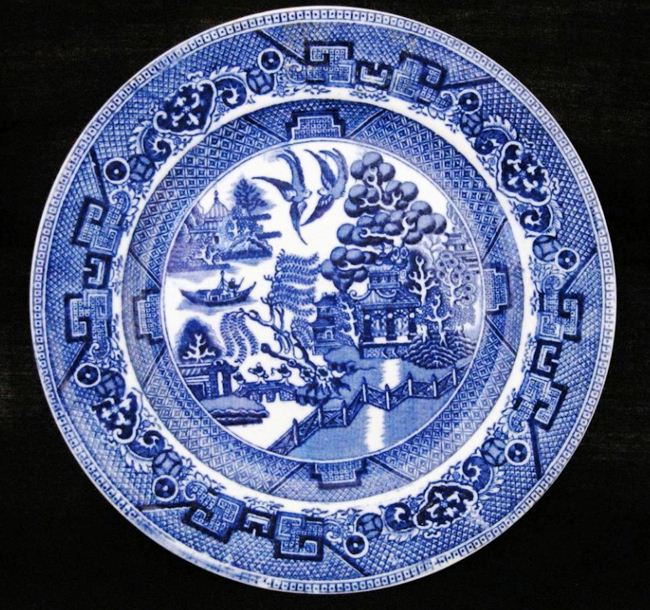 Dudson, Wilcox & Till plate in the Willow Pattern