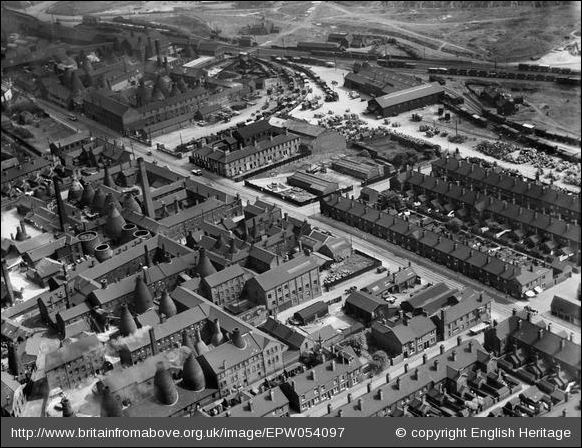 1937 photo of the Foley district, on the Fenton - Longton border