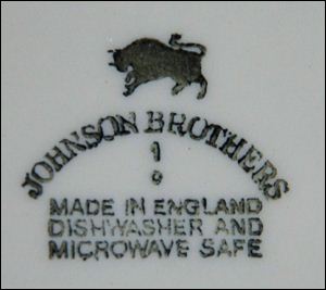 johnson bros china bull brothers england originally used thepotteries mark