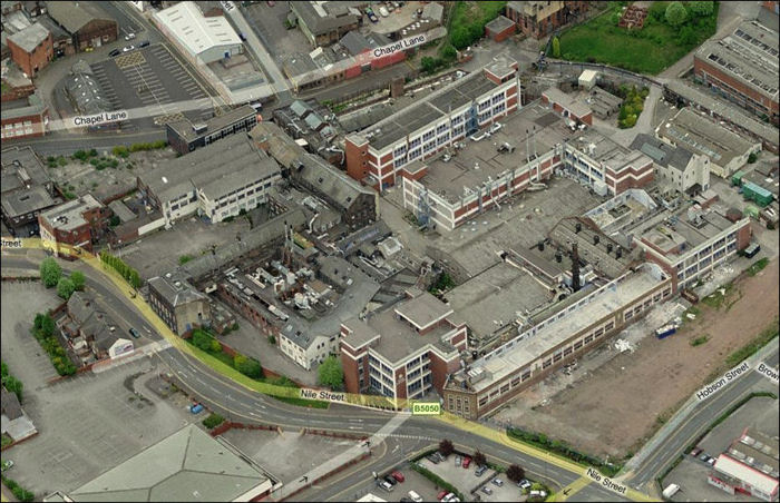 Aerial view of the works prior to demolition works in 2008 