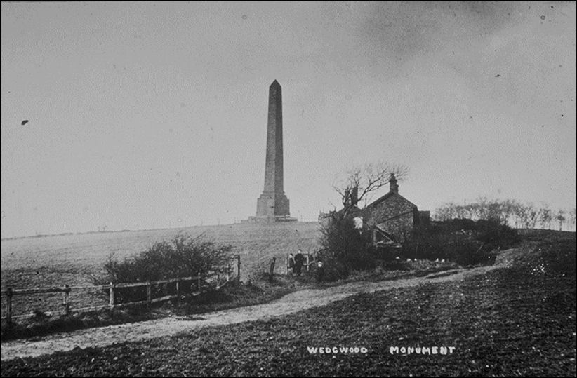 Postcard of Wedgwood Monument Bignall Hill
