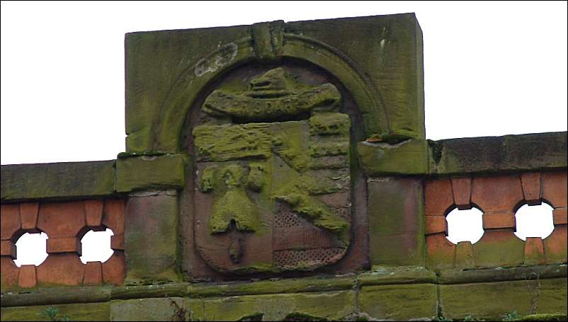 although very weathered the arms can be seen to be those of the borough of Stoke-upon-Trent