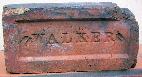 both sides of a brick from the Walker brickworks