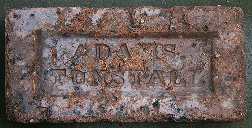 Brick marked Adams, Tunstall