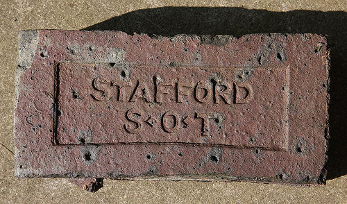 Brick from the Stafford Coal and Iron Co works adjacent to their collieries in Fenton.