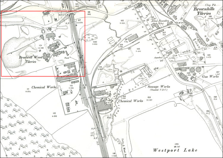  Bradwell Wood Tileries - 1898 map