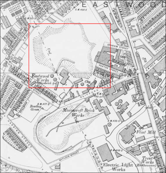 Eastwood Brick Works - 1898 map