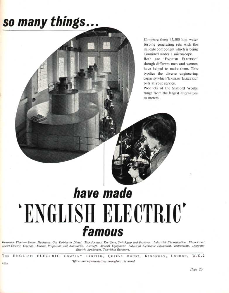 English Electric (Stafford) (Electric generator plant and equipment)