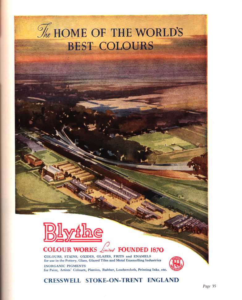 Blyth Colour Works Ltd. (Creswell) (colours, glazes, minerals, raw materials etc.)