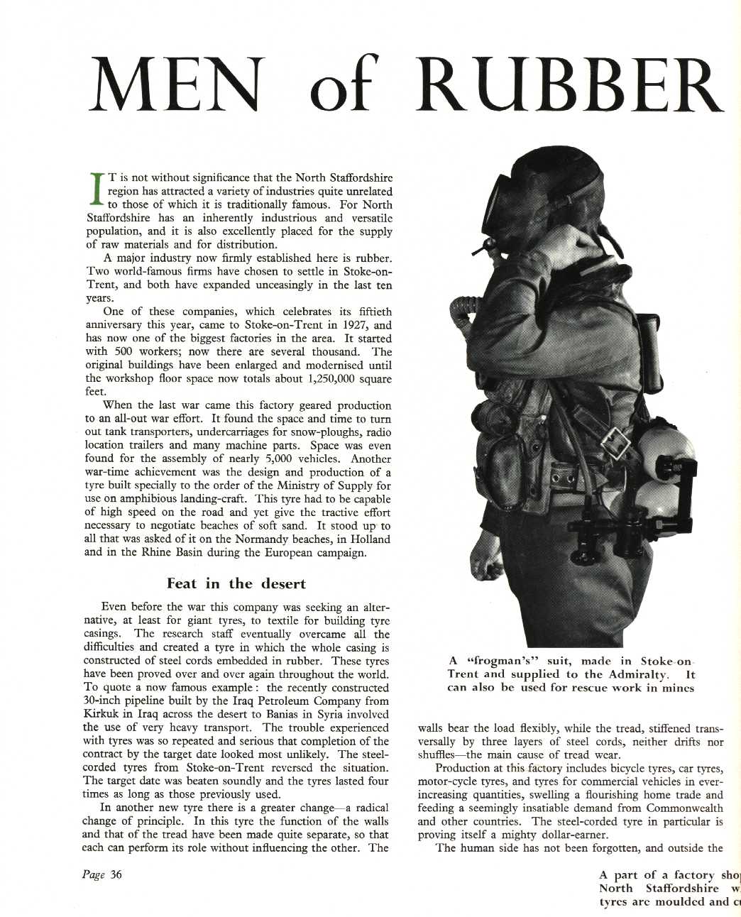 Men of Rubber" article on two 'rubber' companies - neither are named (but one is Michelin) 