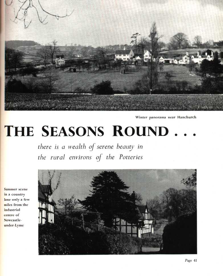 The Seasons Round..." two photographs of rural Newcastle-under-Lyme