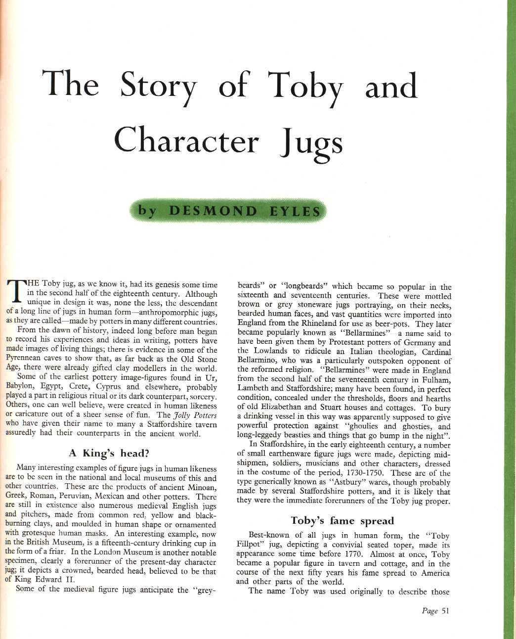 The story of Toby and character jugs
