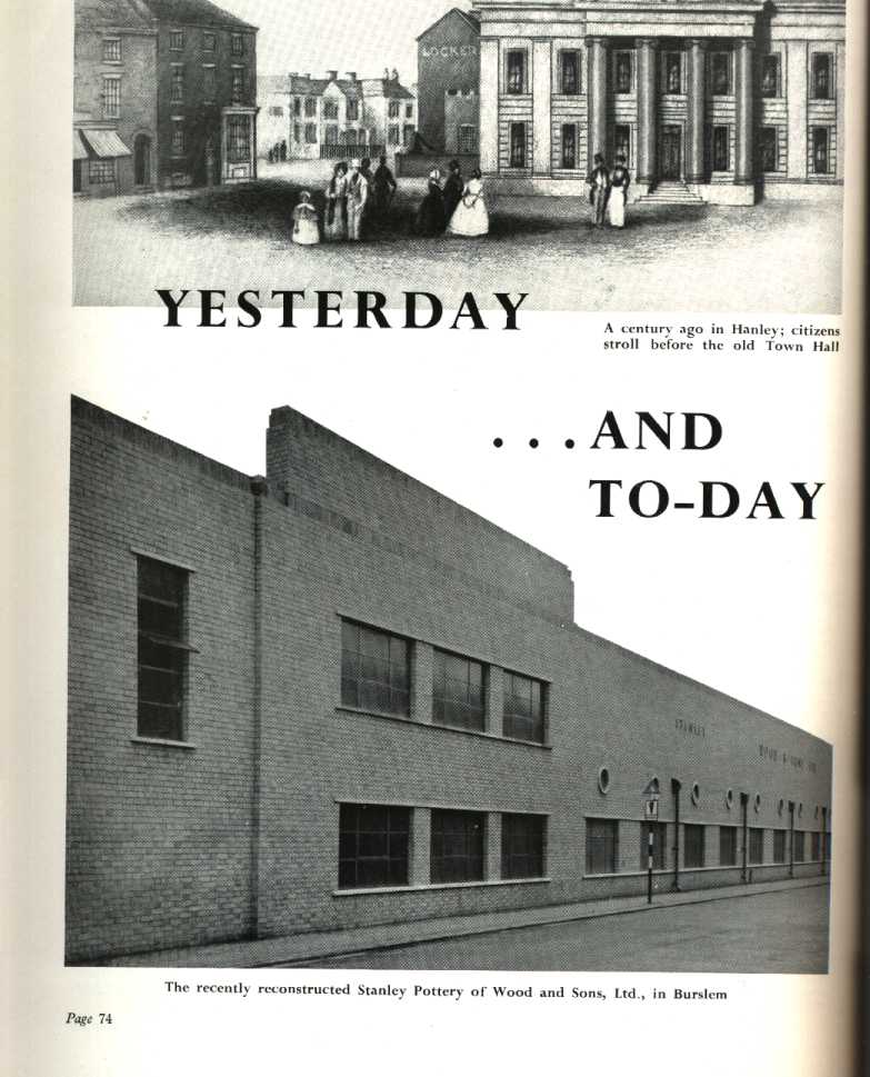 Photos: "Yesterday and today" Hanley old Town Hall & Wood & Sons new factory. 