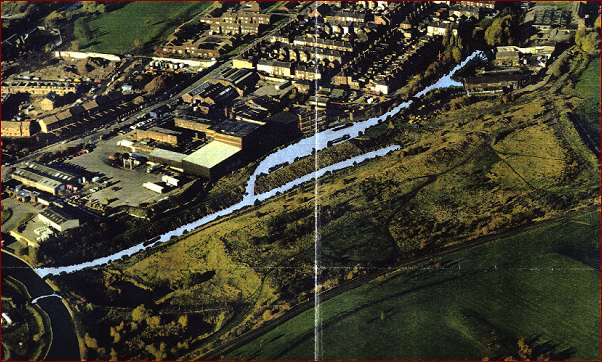 Route of the proposed restoration of the Burslem Branch Canal.