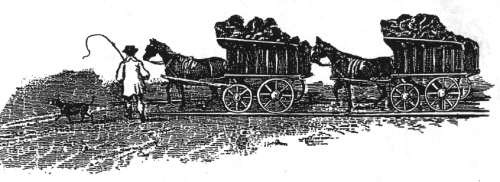 Horse drawn waggons, Burslem tramway - c1840 