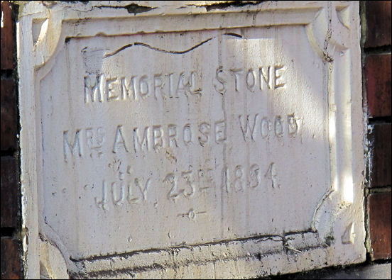 Memorial Stone Mrs. Ambrose Wood July 23rd 1894