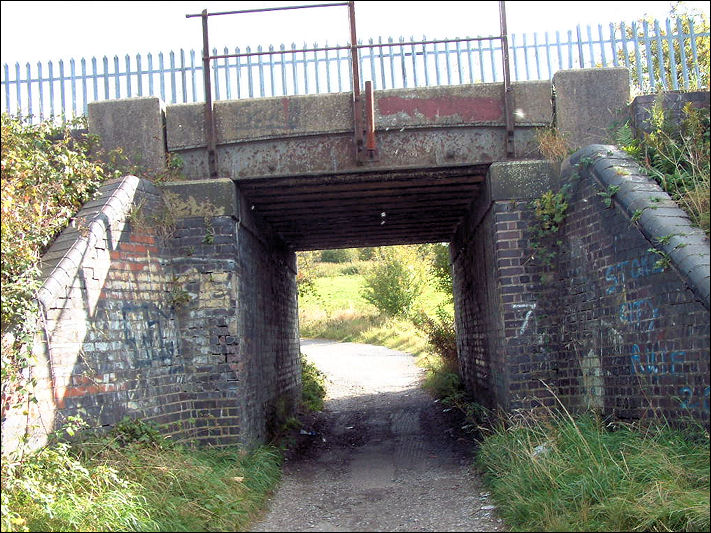 the low bridge which connects Joiners Square with Eaton Park housing estate