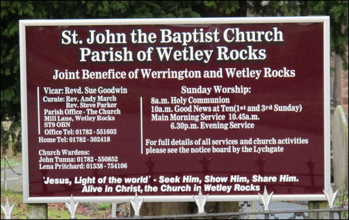 St. John the Baptist Church Parish of Wetley Rocks 