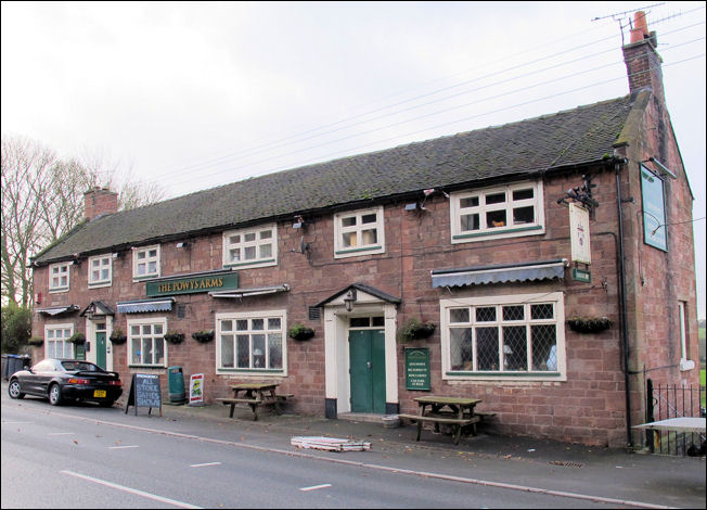Powys Arms public house, the last one of three pubs left in this long village