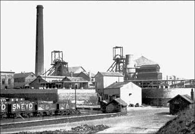 two sets of winding gear can be seen as well as Sneyd Colliery wagons 