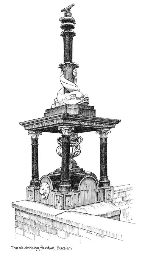 The old drinking fountain, Burslem