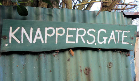 Knappers Gate where there was once a toll-gate