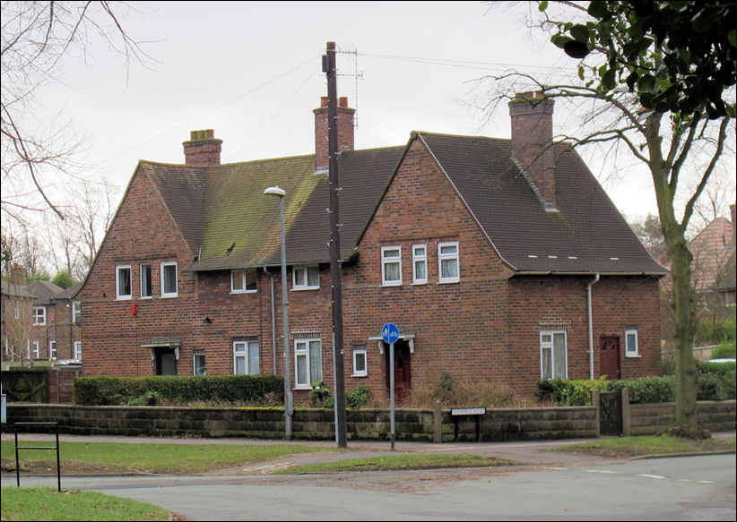 Semi-detached house on the Stoke Lodge Estate, Trent Vale - built by Stoke-on-Trent Council 