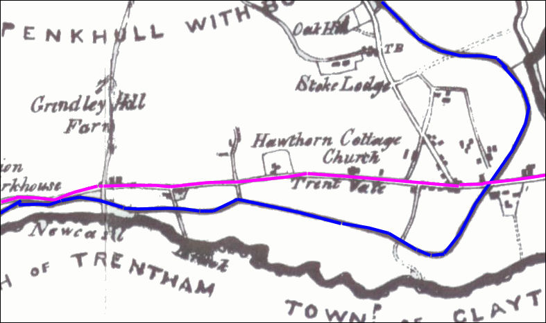 Trent Vale  - Ward's map of 1843