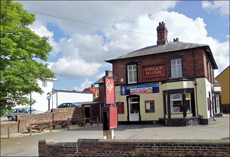 the Holy Bush public house on the corner of Cardwell Street and Keelings Road 