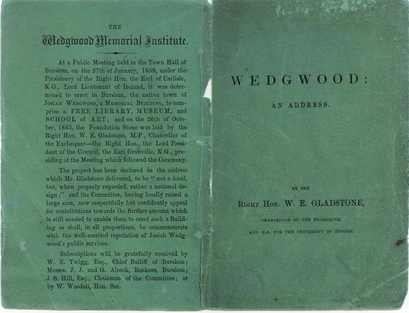 Wedgwood: An Address by the Right Hon W E Gladstone