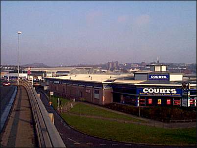 Cobridge Road - part of the retail park to the right 