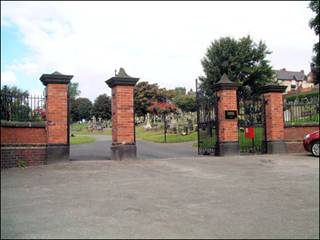 Tunstall Cemetery - the lower entrance on Clay Hills