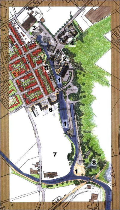 Early concept plan for Burslem Port