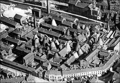 Aerial view of Spode China Works, Church Street, Stoke, 1927