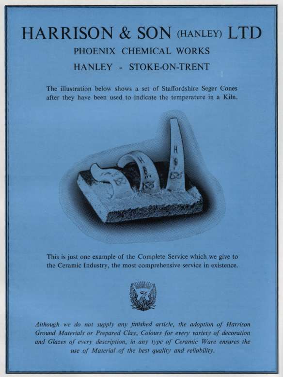 advert for Harrison & Son (Hanley) Ltd from a 1957 Stoke-on-Trent Handbook