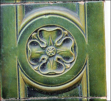 detail of the 'rose' tiles