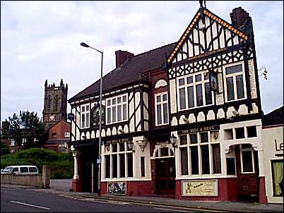 Bell and Bear Inn with St. Marks Church to the left.