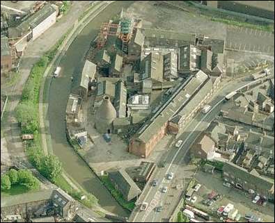 Aerial view of Top Bridge Works – a great development opportunity along the Middleport Waterfront