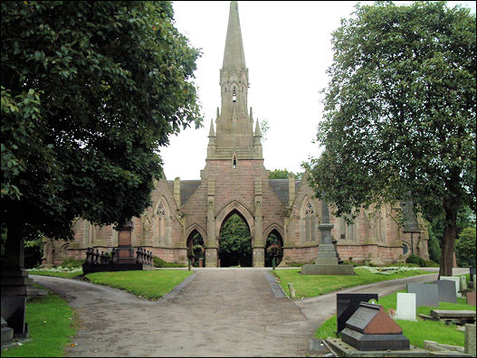 The chapels at Hanley cemetery