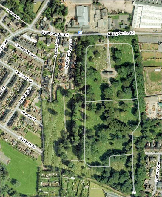 Longton Cemetery - Google maps 2008