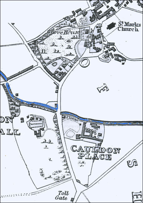 Extract from Thomas Hargreaves map of 1832 
