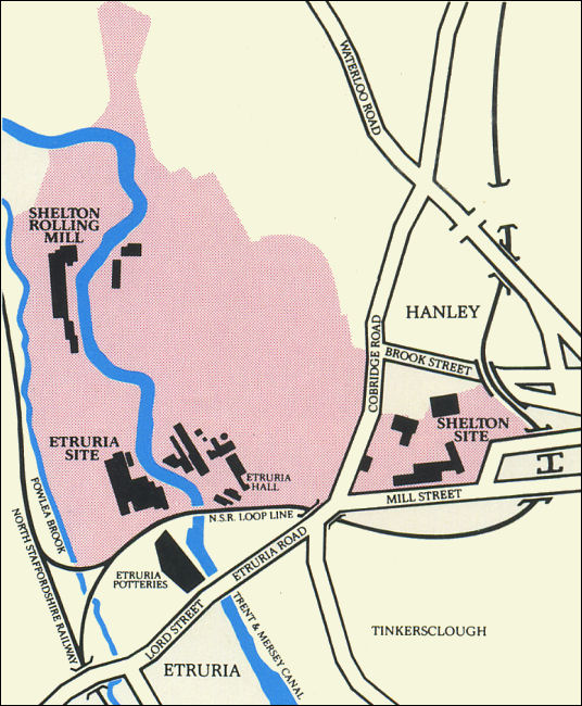 the extent of the Shelton Works