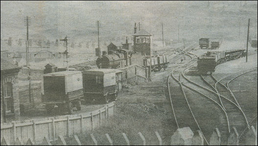 the complex tracks leading out of Tunstall Station