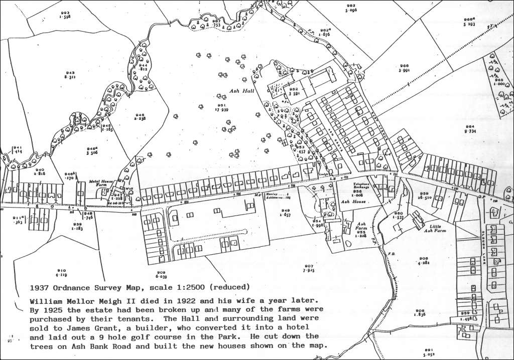 1937 OS map of the Ash estate