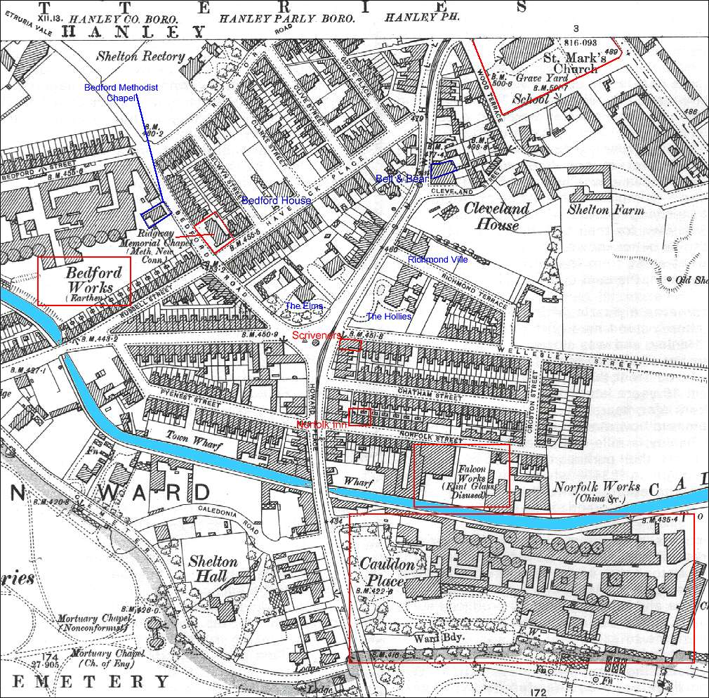 1898 OS Map of the Howard Place and Cauldon Place area